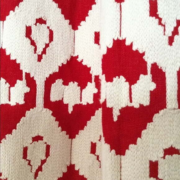 Anthropologie Red Embroidered Skirt - Picture 2 of 4